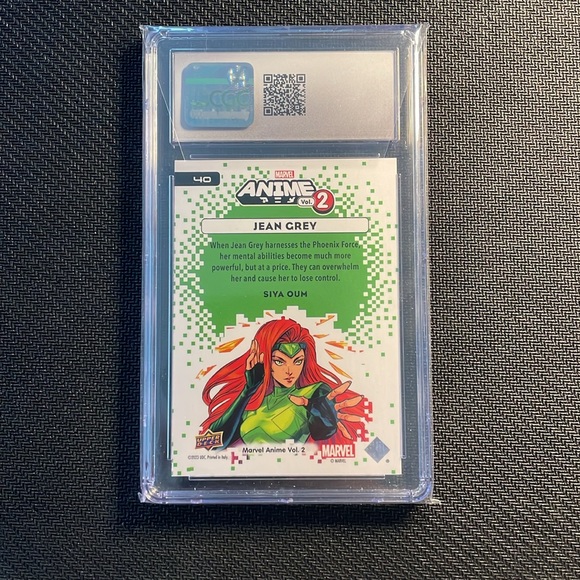 Jean Grey Marvel Anime Vol. 2 (2023) Upper deck #40 Thatched Foil gem mint 10 - Picture 2 of 2